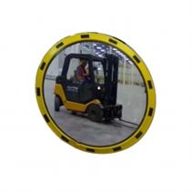 Зеркало обзорное индустриальное (желто-черная окантовка) D 600 мм 