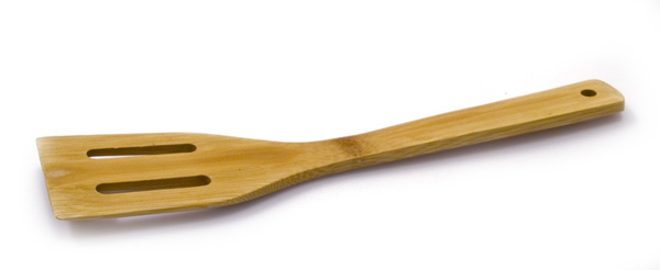 Лопатка кулинарная бамбуковая с прорезями 115 мм [FJ106