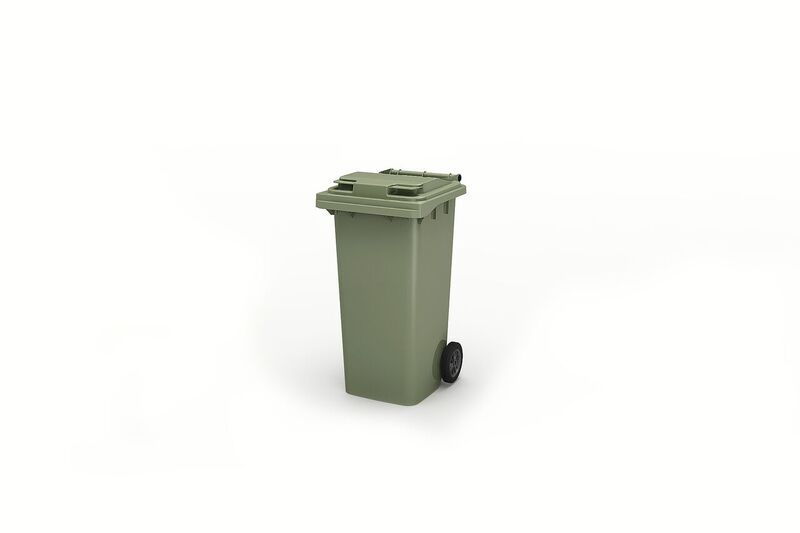 Мусорный контейнер 120 л. с крышкой (555*480*938) зеленый