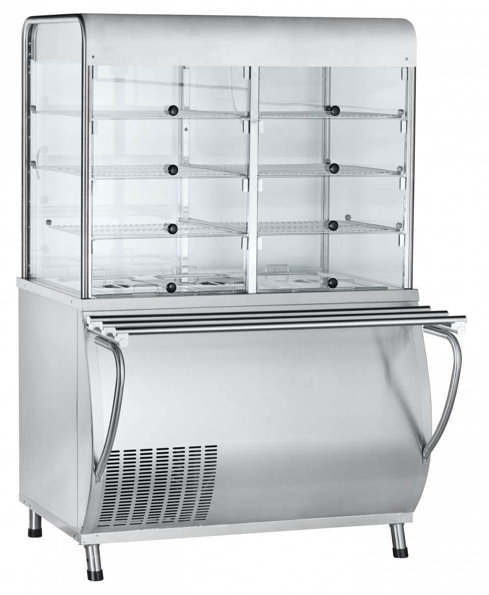 Прилавок-витрина холодильный ПВВ(Н)-70М-С-01-НШ с гастроёмкостями (саладэт закрыт.,1120 мм.)