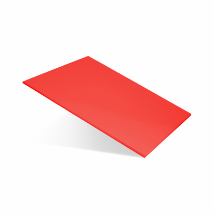Доска разделочная 350х260х8 мм красный пластик