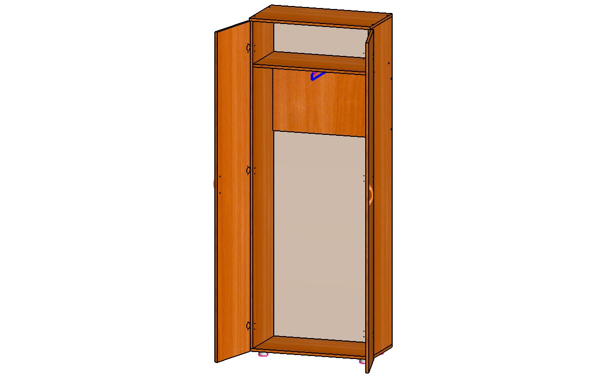 Шкаф для одежды 720*378*1952 мм
