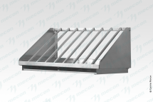 Сушка для крышек вертикальная СКВн - 300*400*260, нерж. сталь, 6 ячеек
